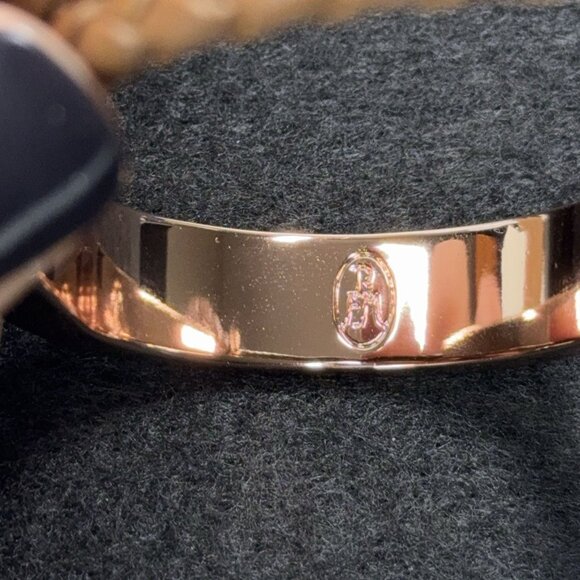 Roberto By RFM Bracelet Rose Gold Princess Lee Infinity Station Woven Brown Cord - Picture 8 of 9